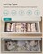 SONGMICS Drawer Organizer, Dresser Drawer Organizers, Set of 12, Foldable Fabric Storage Bins for Socks, Underwear, Bras, Ties, Scarves, Dove Gray URDZ006G02